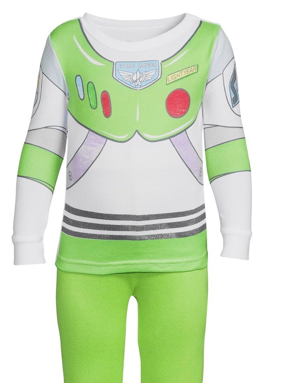 Disney Buzz Lightyear Green and White Kids Costume Top and Pants